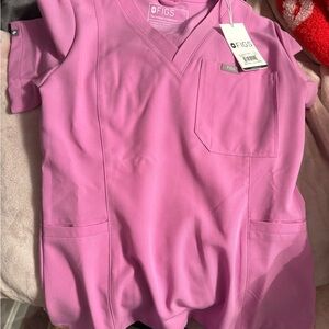Figs Pink Scrub Top